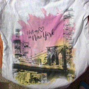 I Left My Heart In New York Graphic Tee Design